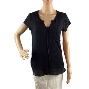 Bordeaux Short Sleeve T-Shirt Size S Black